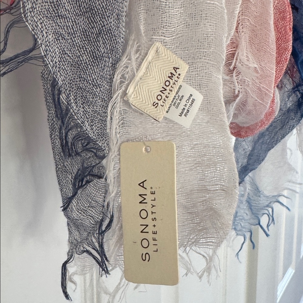 Sonoma Elegant Red, White, and Blue Scarf - Picture 4 of 5